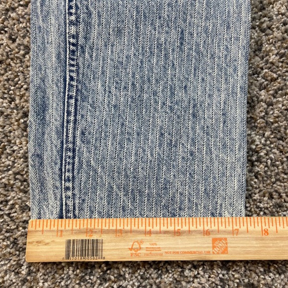 Vintage Lee Men's 31x29 USA Made Striped High Rise Straight Leg Jeans - Picture 7 of 10
